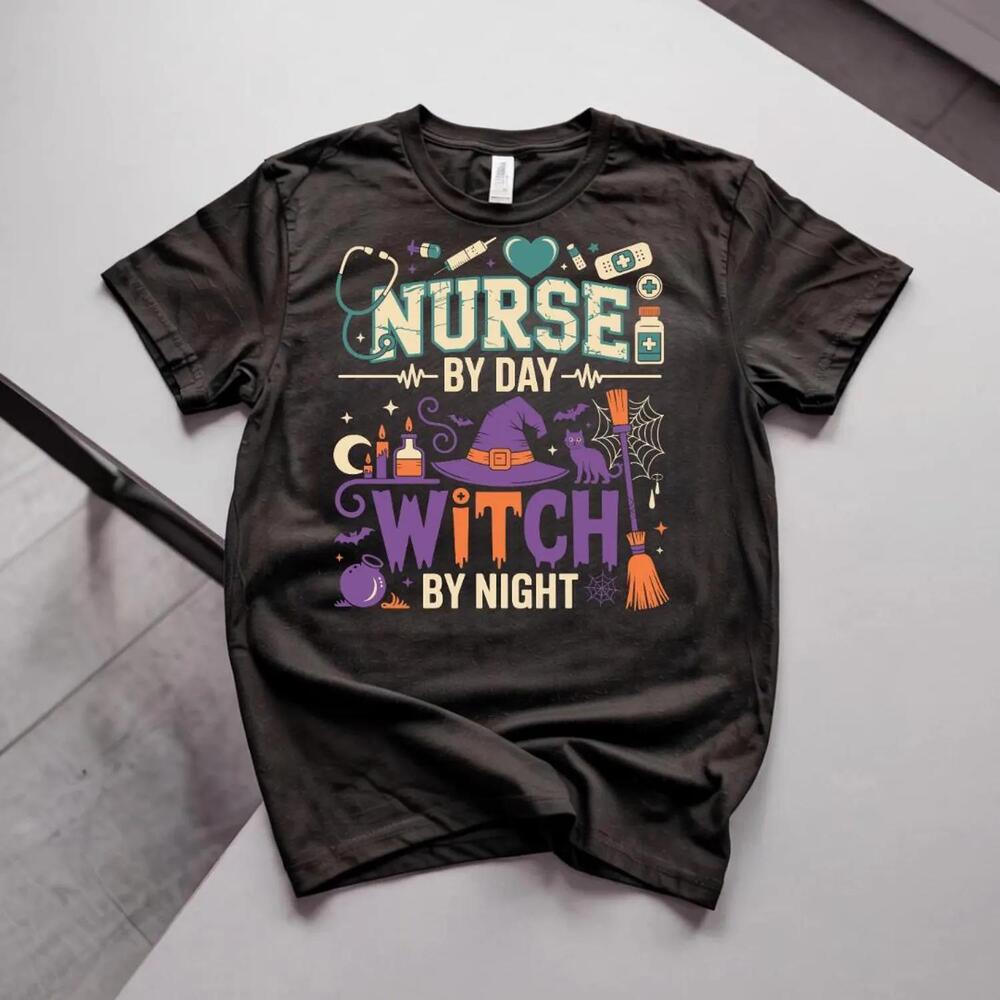 Nurse Witch Halloween Shirt,  Tee, 100 Cotton